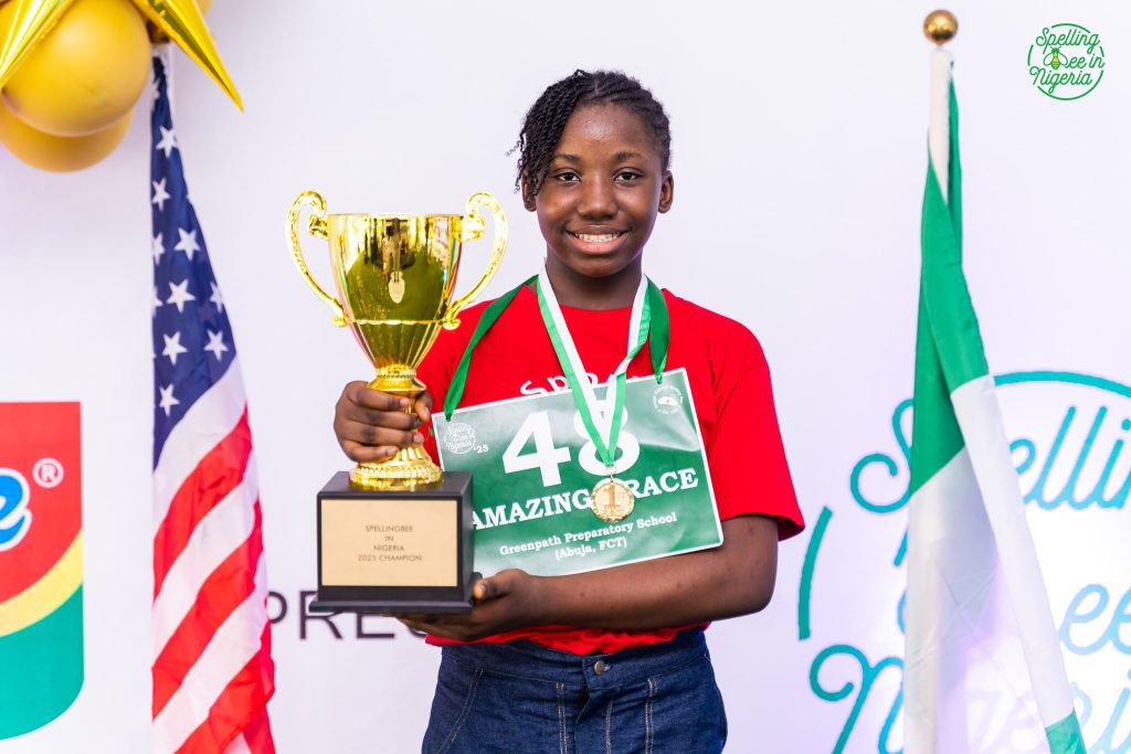 11-Year-Old Amazing-Grace Salami Wins National Spelling Bee, To Represent Nigeria in U.S.