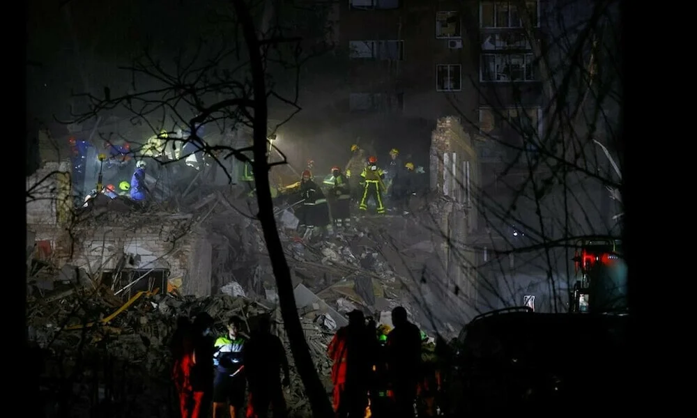 Nine Killed, Over 70 Injured as Russian Missile and Drone Strikes Devastate Kyiv